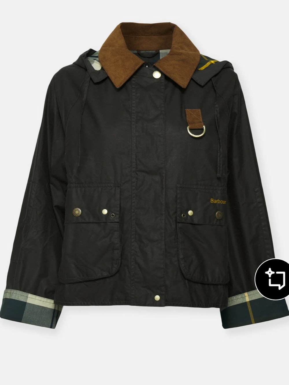 Barbour Women's Erma Wax Jacket in Archive Olive/Ancient Tartan